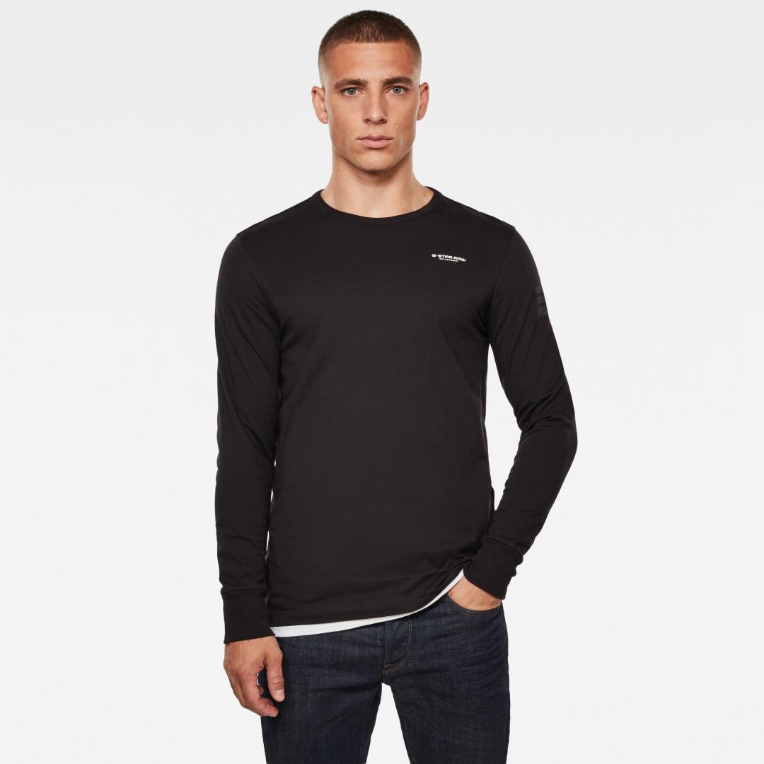CAMISETA G-STAR BASE R T L/S NEGRO
