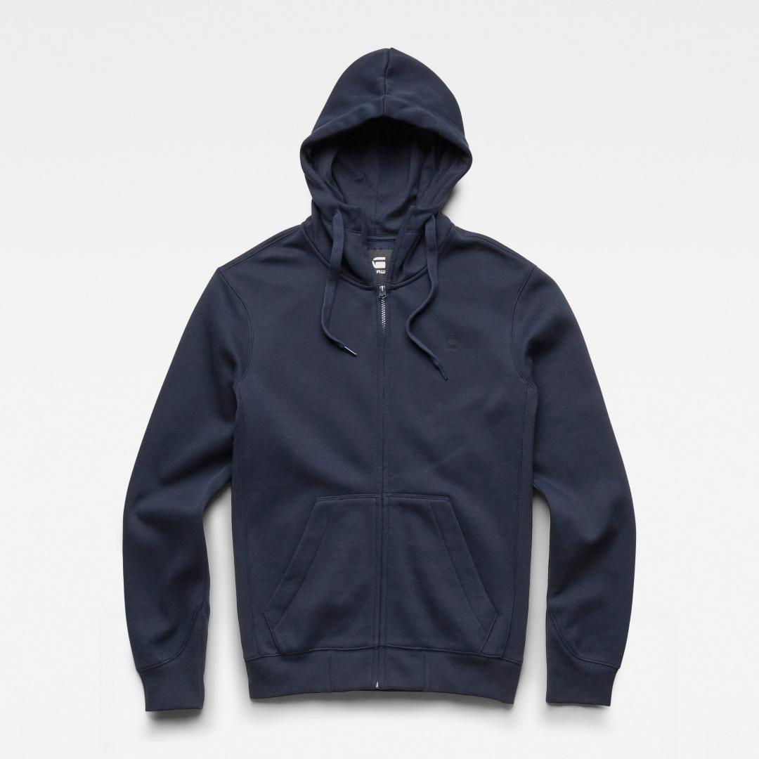 SUDADERA G-STAR PREMIUM CORE HDD ZIP AZUL OSCURO