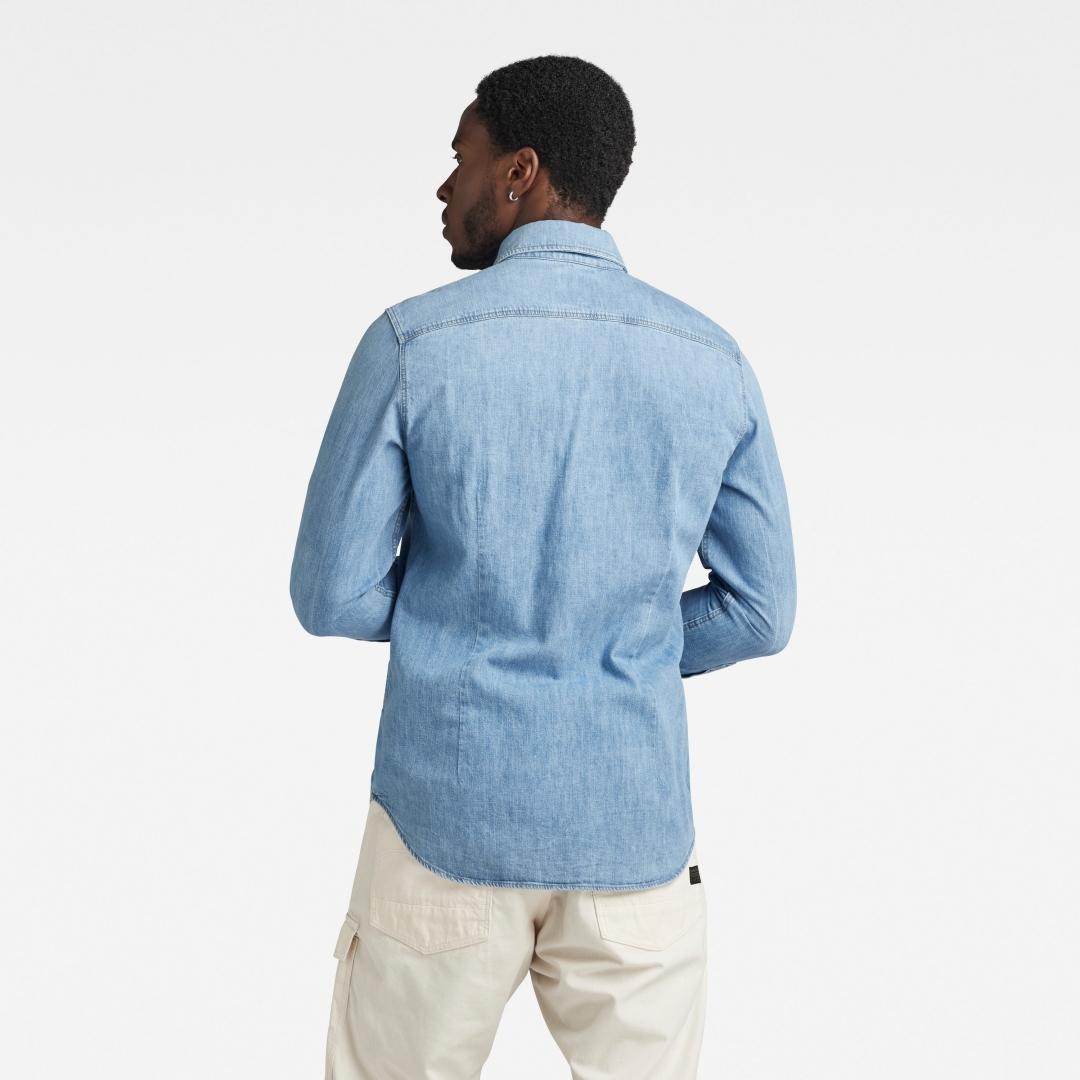 CAMISA G-STAR 3301 SLIM AZUL OSCURO CLARO