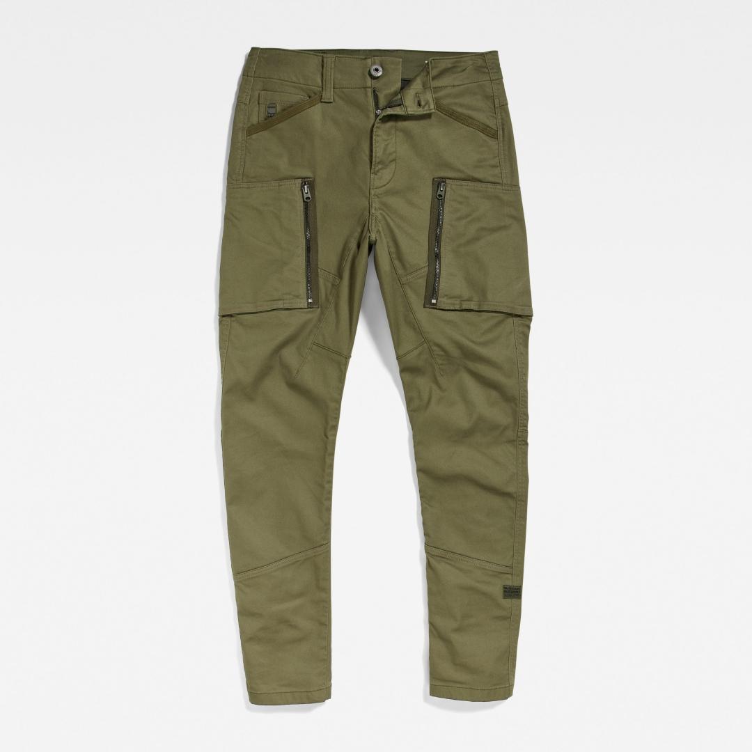 PANTALON G-STAR ZIP 3D SKINNY CARGO VERDE OLIVA