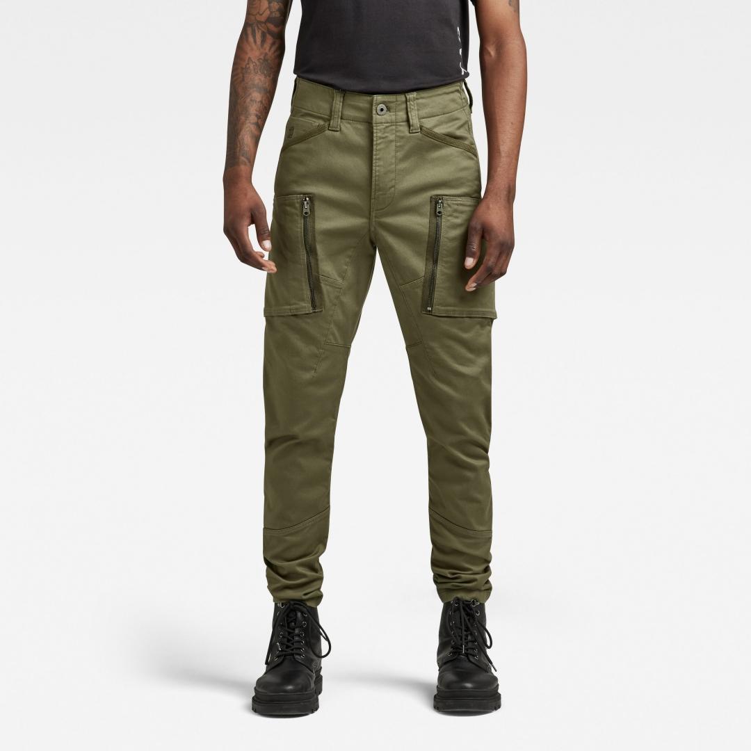 PANTALON G-STAR ZIP 3D SKINNY CARGO VERDE OLIVA