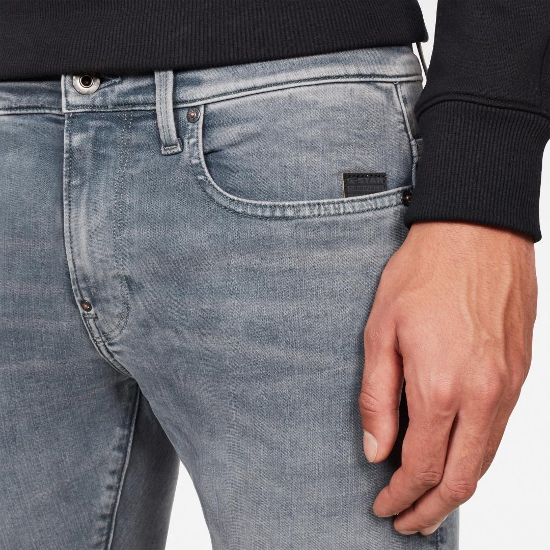 JEANS G-STAR REVEND SKINNY FADED GREY GRIS CLARO