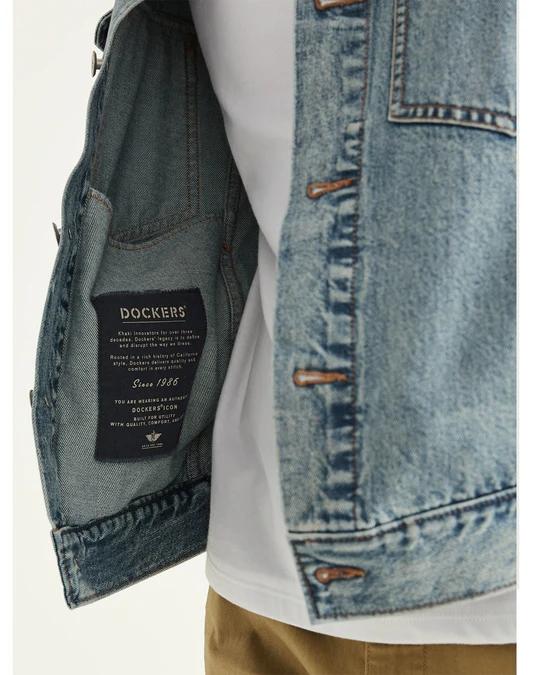 CHAQUETA DOCKERS TRUCKER LMC AZUL ATENUADO (CLARO)