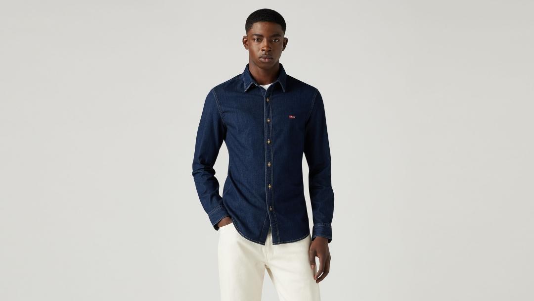 CAMISA LEVIS BATERRY SLIM AZUL OSCURO