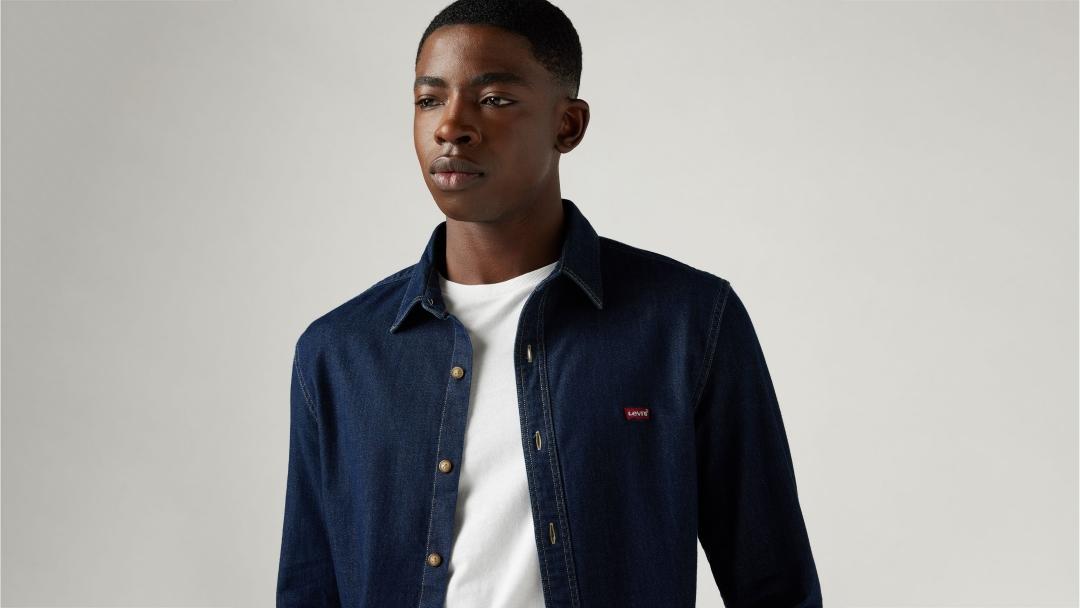 CAMISA LEVIS BATERRY SLIM AZUL OSCURO