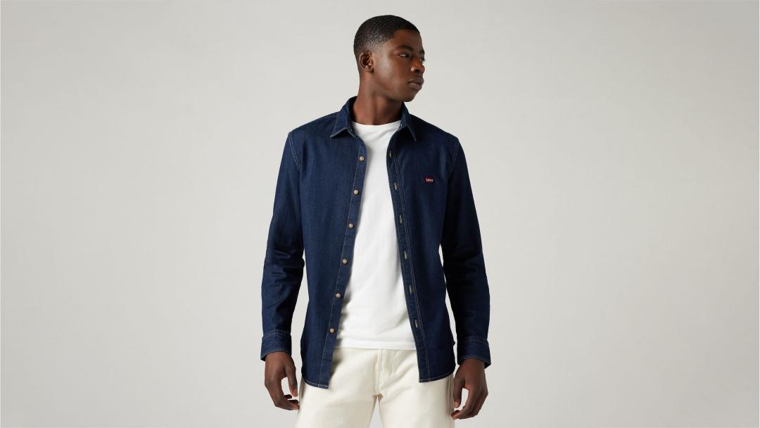 CAMISA LEVIS BATERRY SLIM AZUL OSCURO