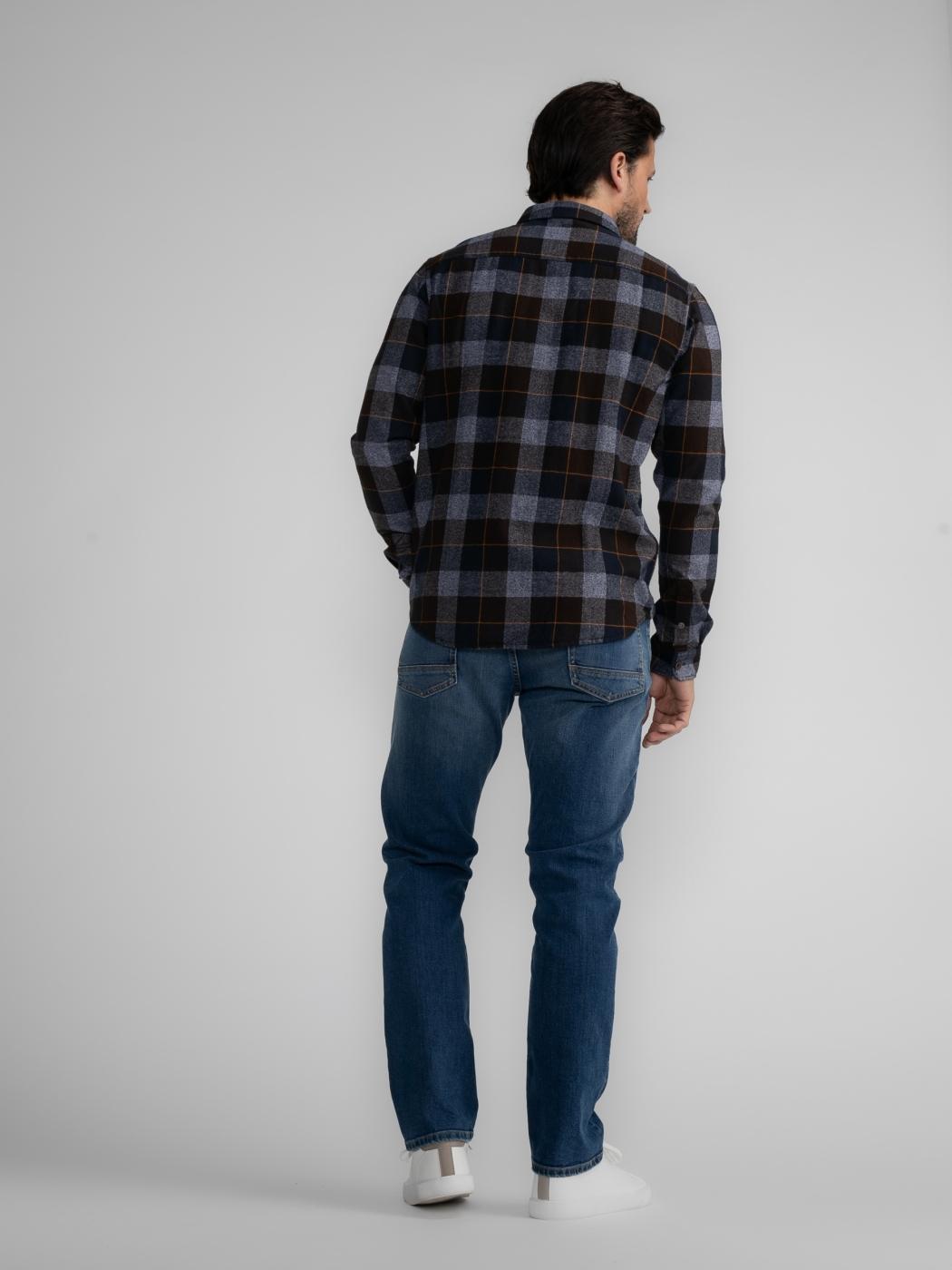 CAMISA PETROL MARRON