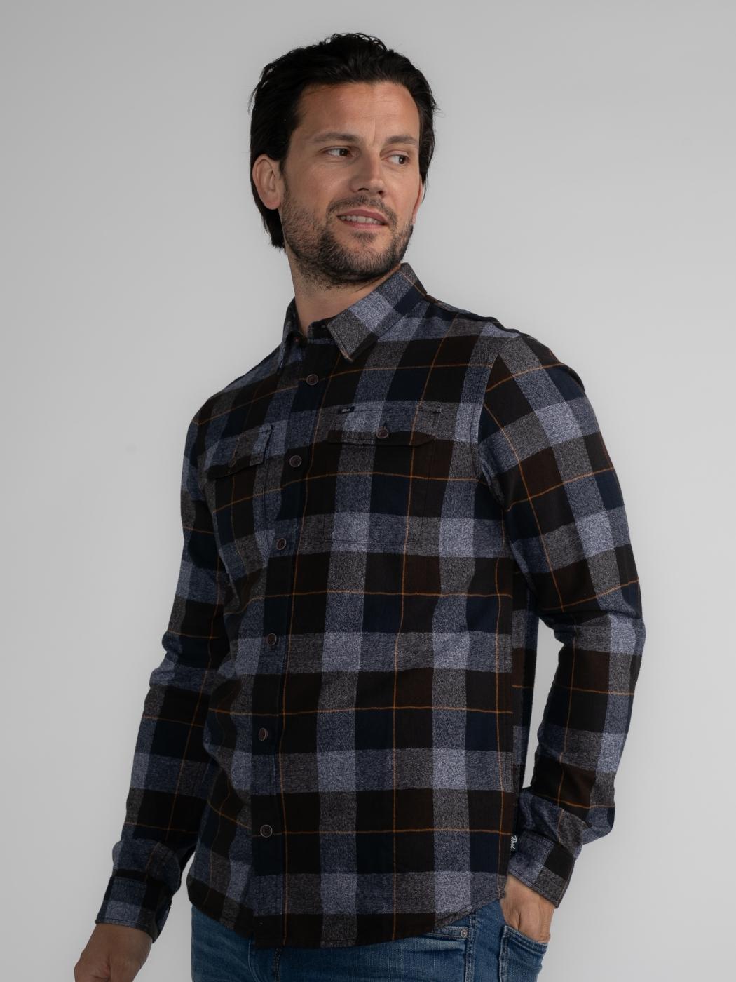 CAMISA PETROL MARRON