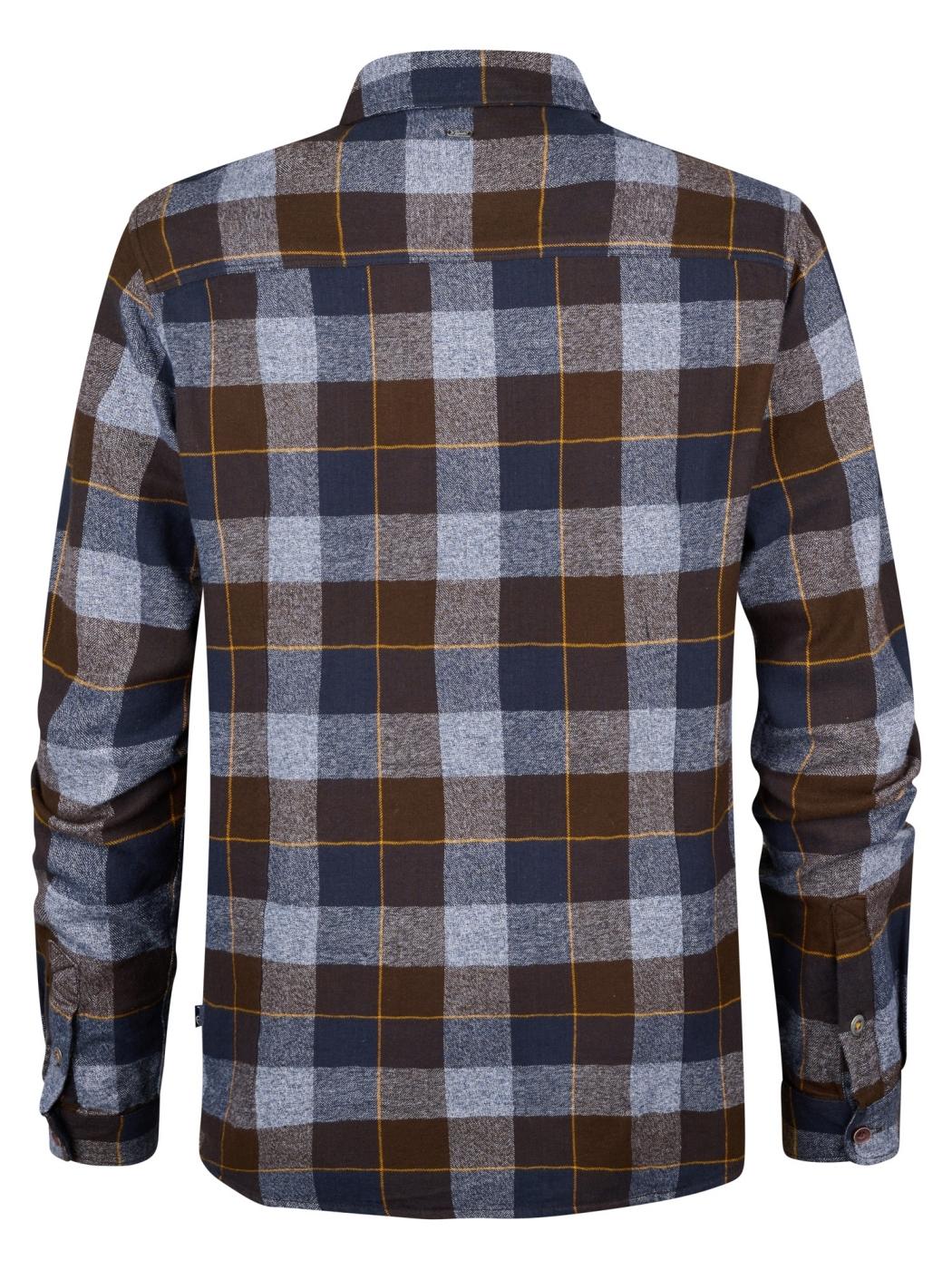 CAMISA PETROL MARRON