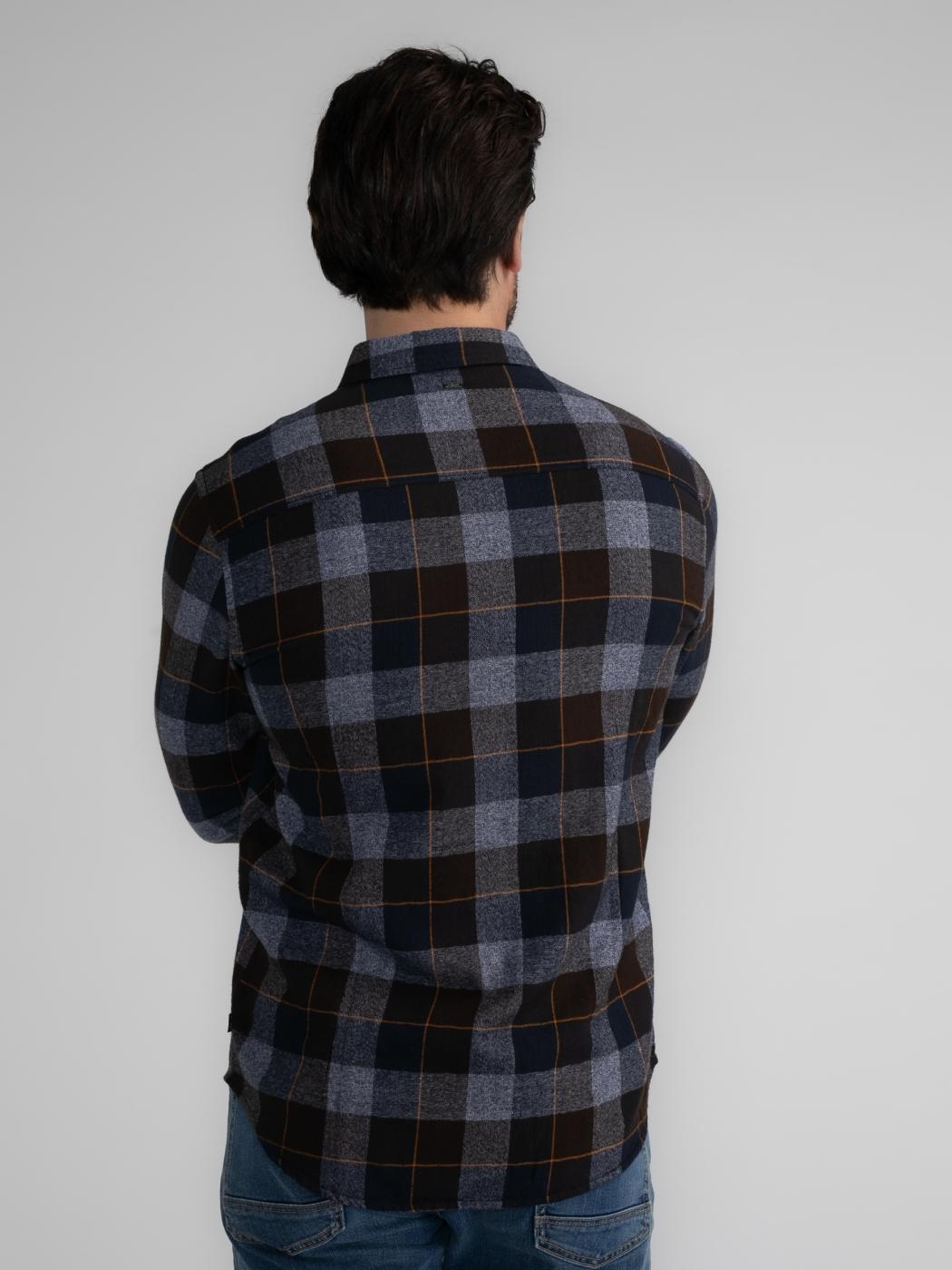 CAMISA PETROL MARRON