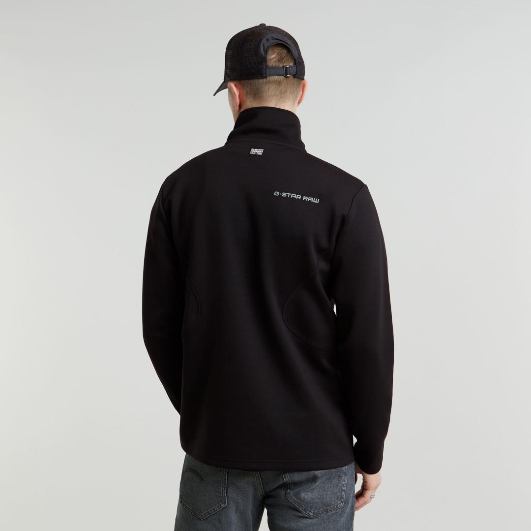 SUDADERA G-STAR MOTION HALF ZIP NEGRO
