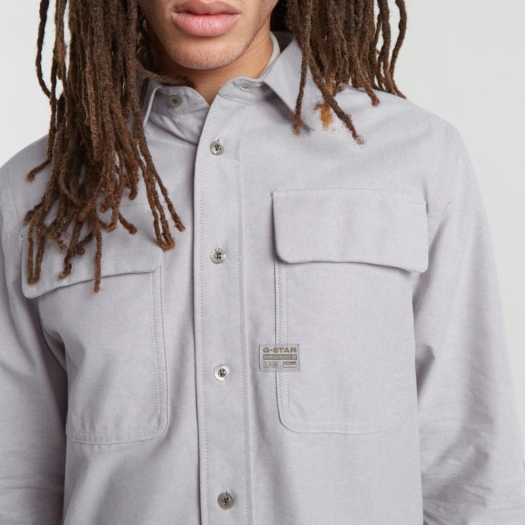 CAMISA G-STAR CPO GRIS CLARO