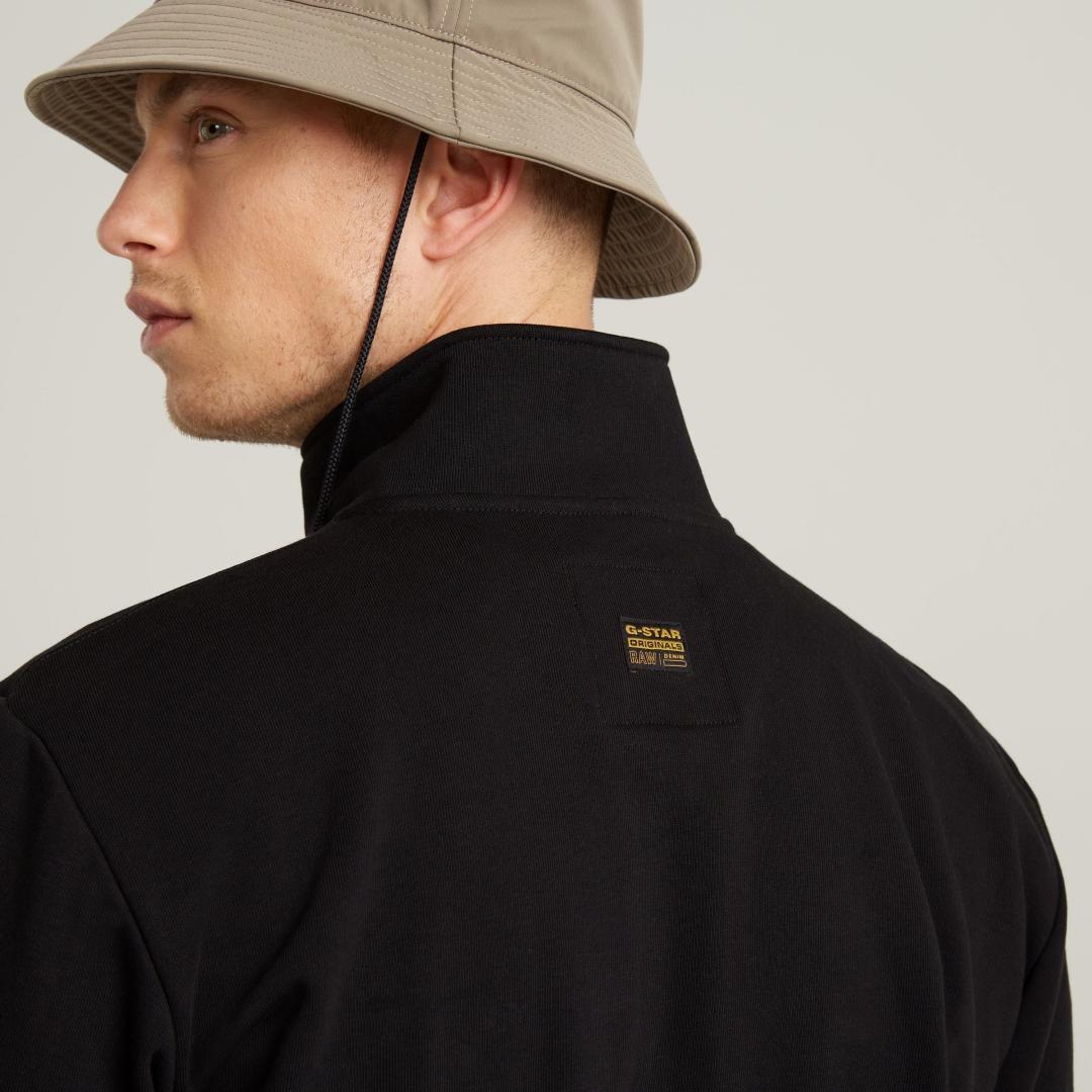 SUDADERA G-STAR NIFOUS ZIP NEGRO