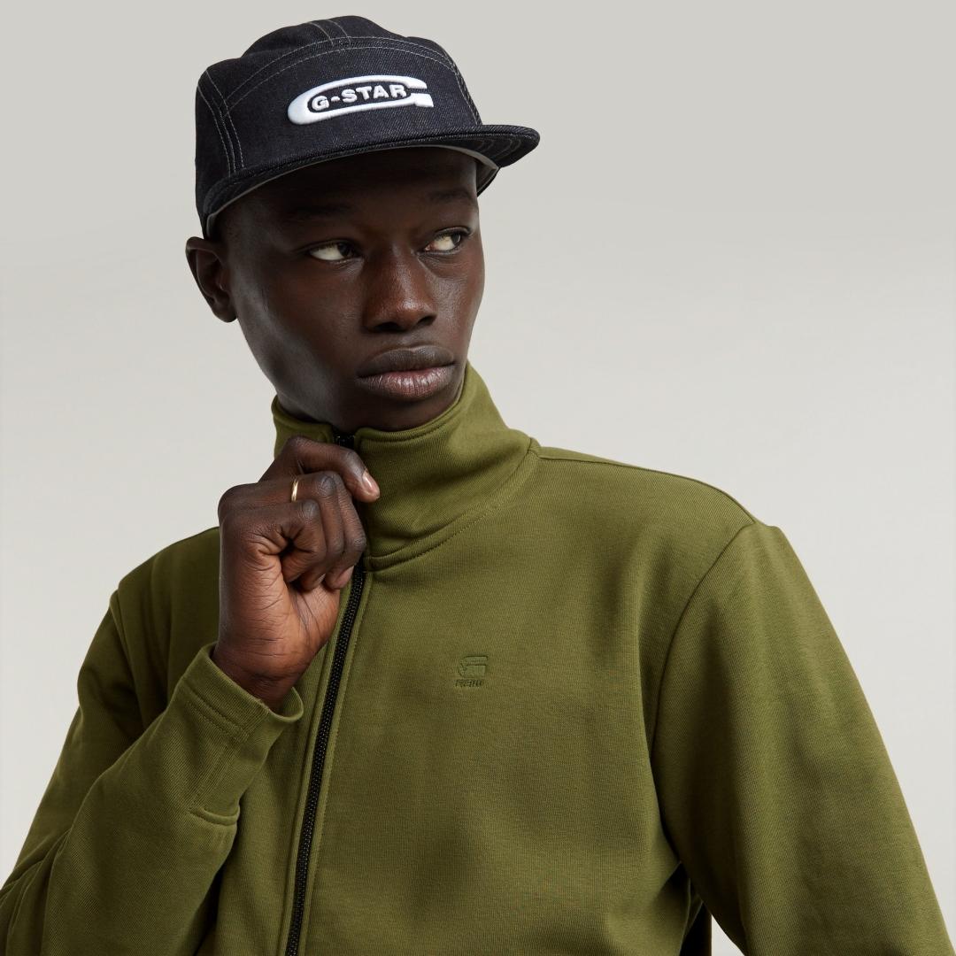 SUDADERA G-STAR NIFOUS ZIP VERDE OSCURO