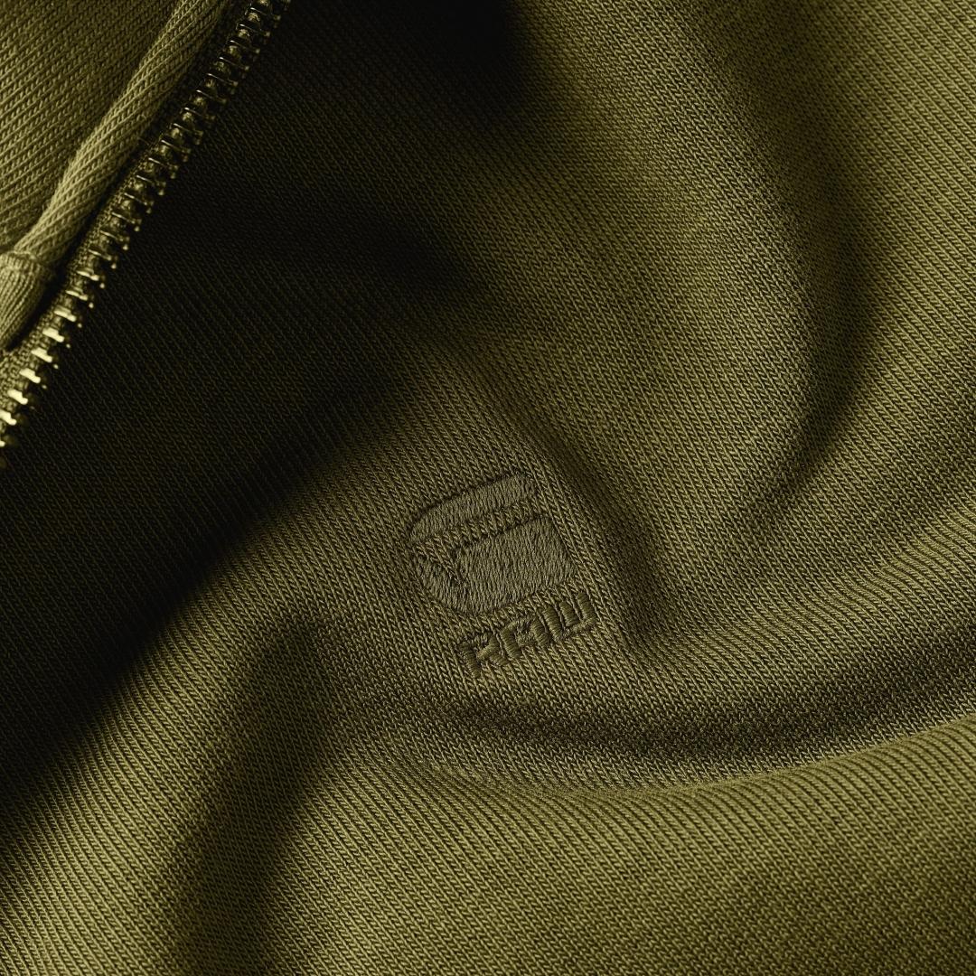 SUDADERA G-STAR NIFOUS ZIP VERDE OSCURO