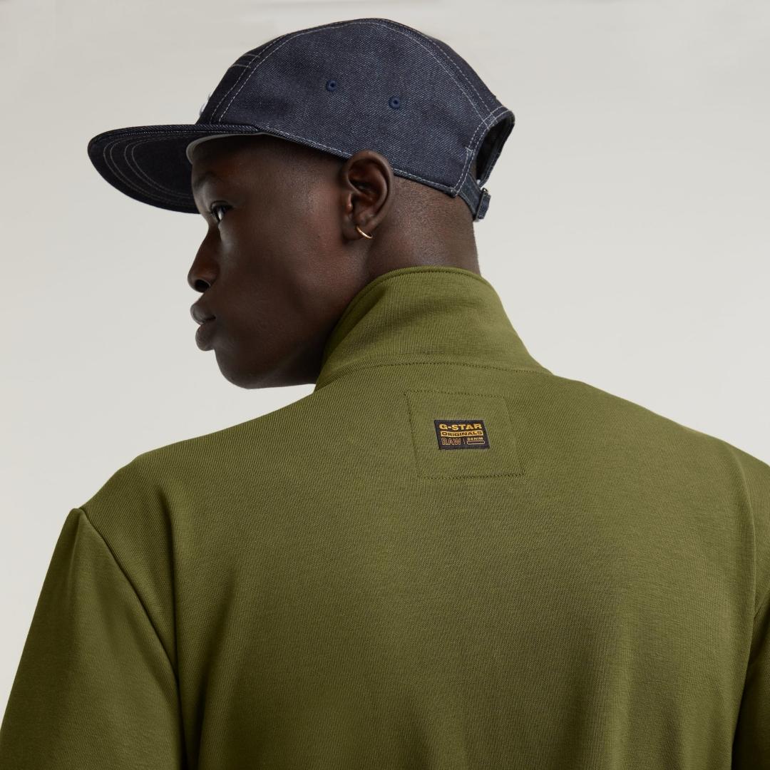 SUDADERA G-STAR NIFOUS ZIP VERDE OSCURO