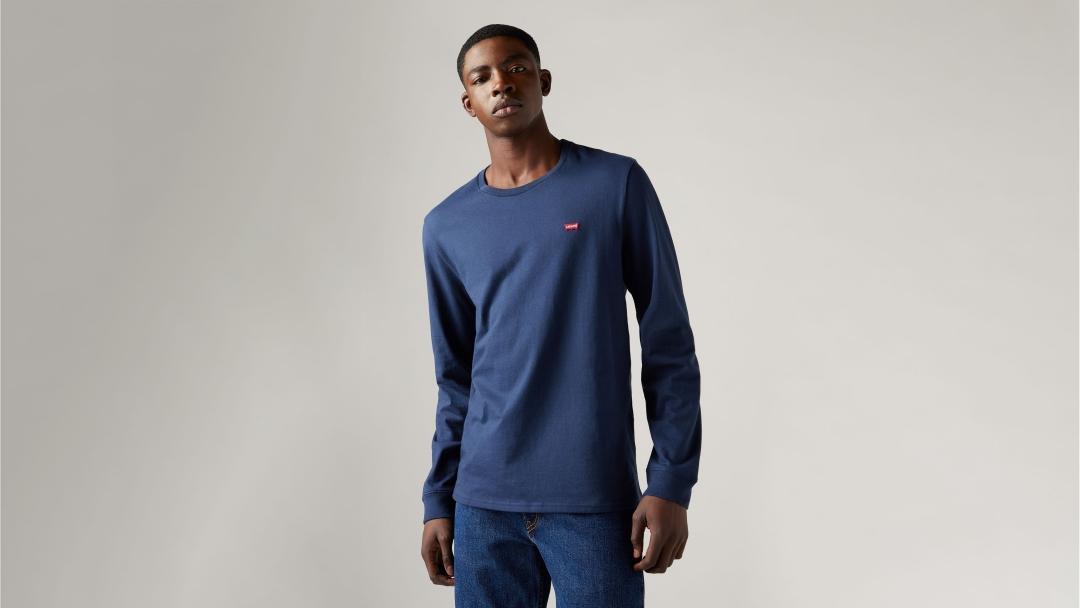 CAMISETA LEVIS M LARGA AZUL