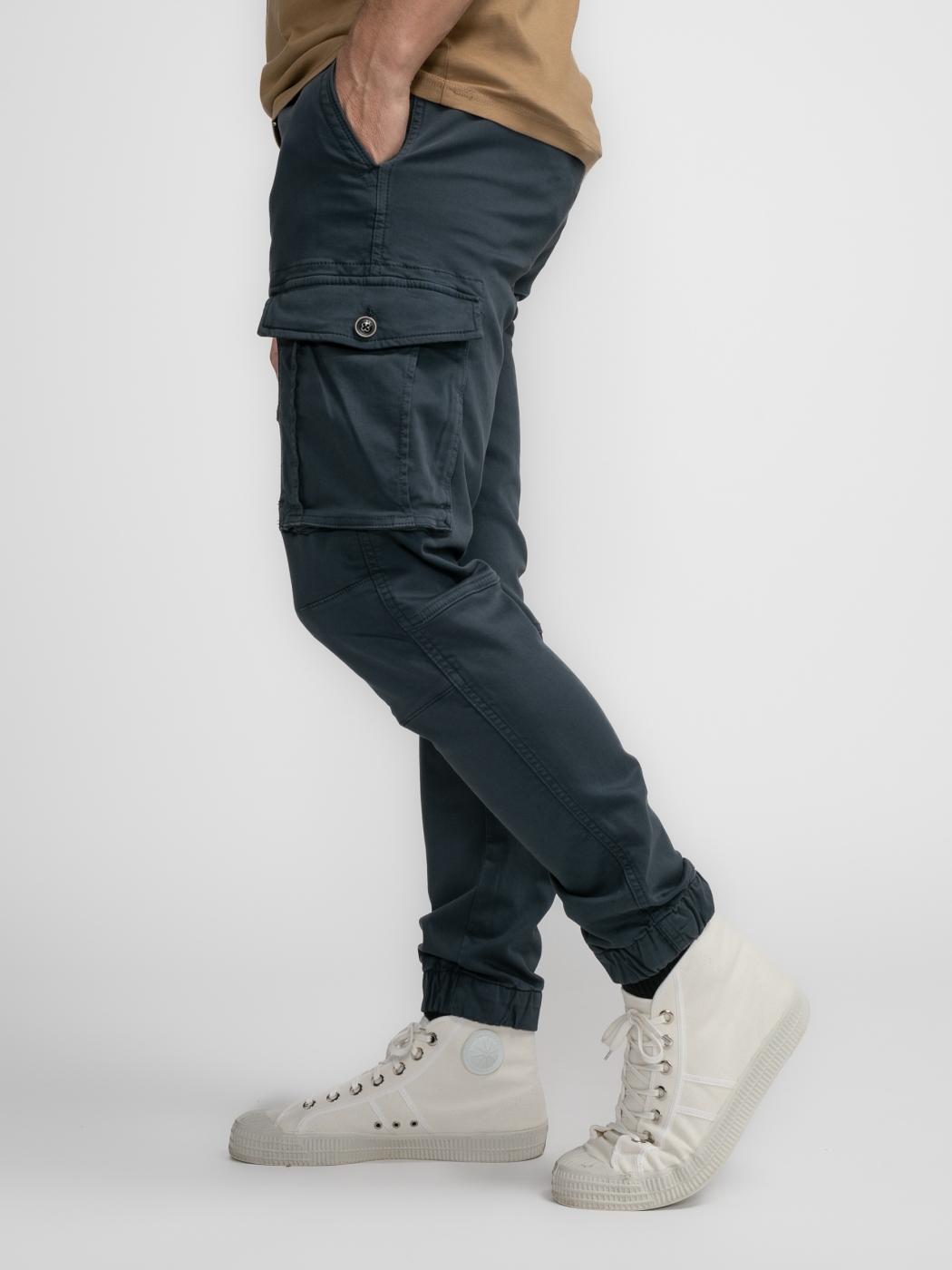 PANTALON PETROL CARGO AZUL OSCURO