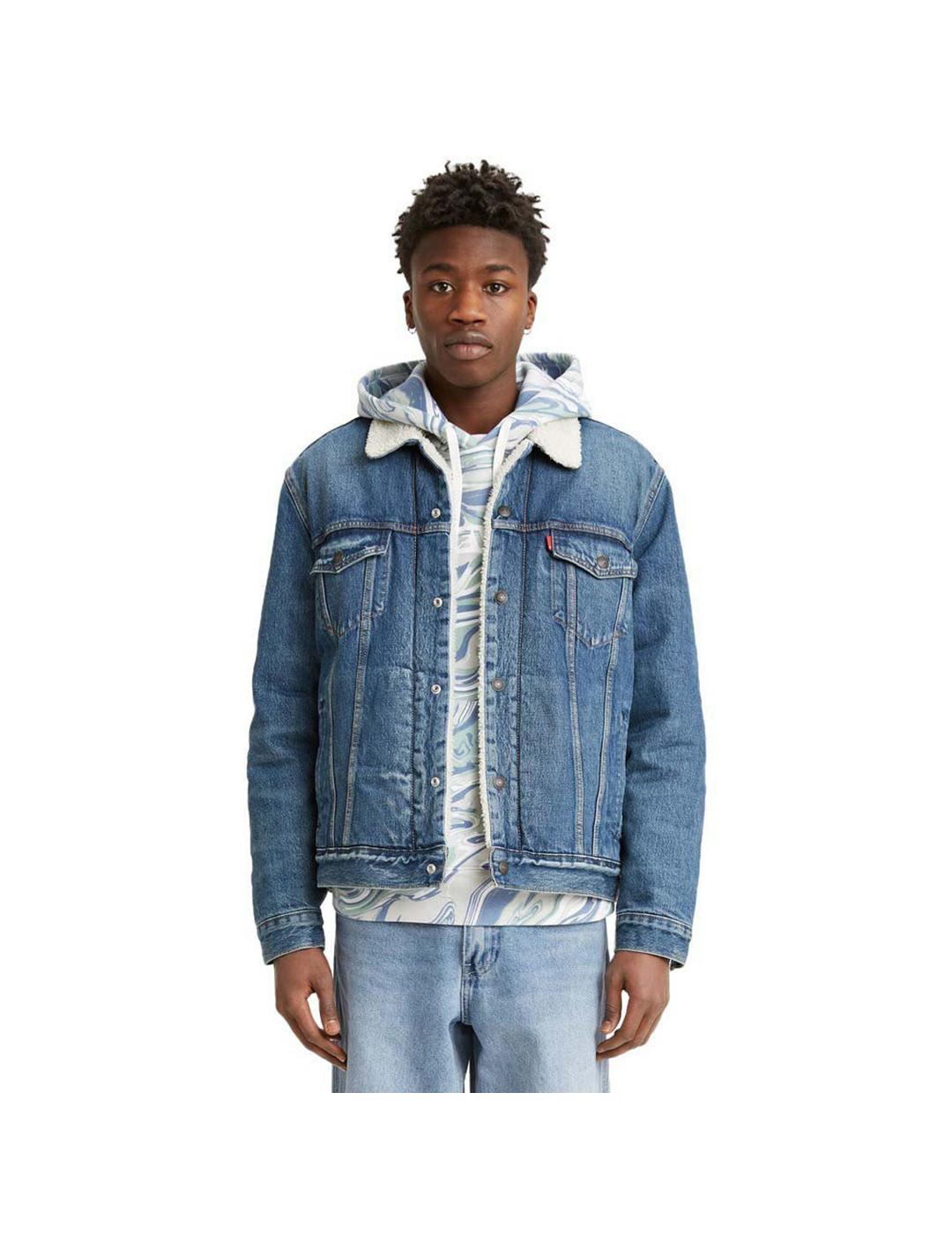 CHAQUETA LEVIS TYPE 3 SHERPA AZUL ATENUADO