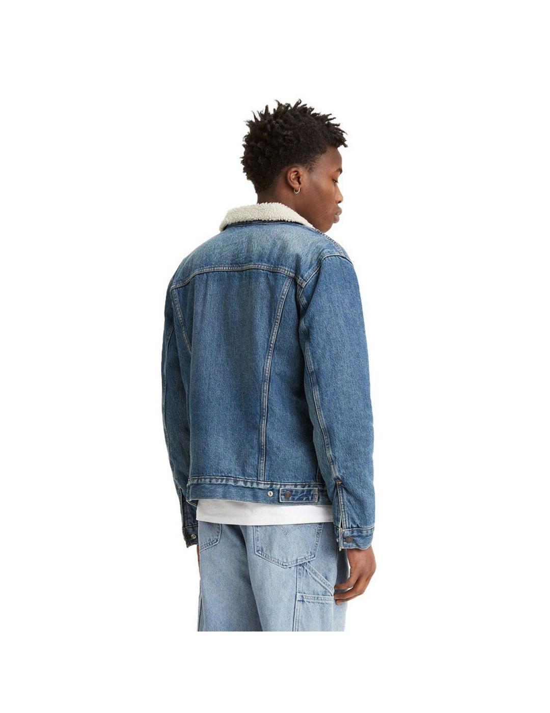 CHAQUETA LEVIS TYPE 3 SHERPA AZUL ATENUADO