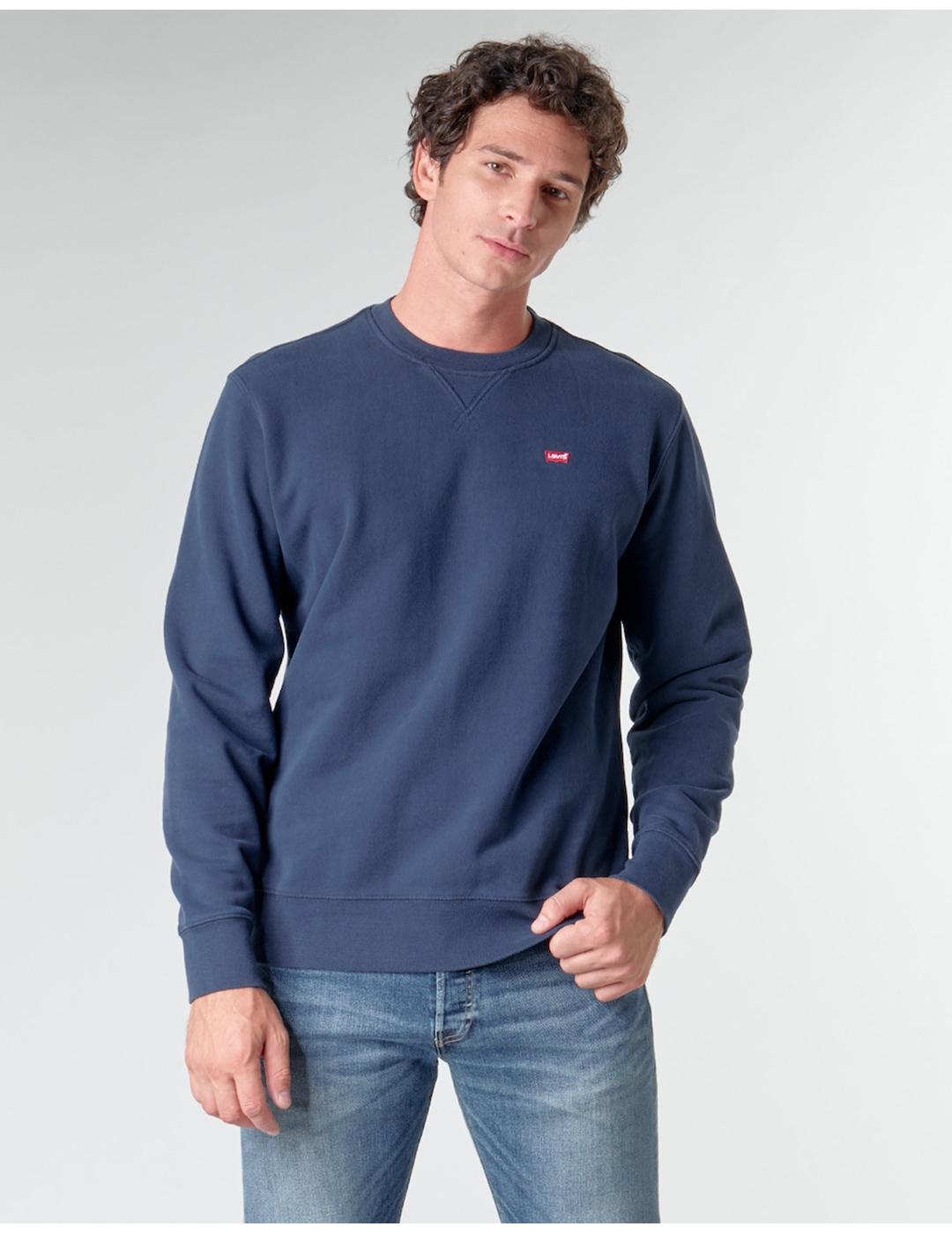 SUDADERA LEVIS NEW ORIGINAL CREW DRESS BLUES AZUL