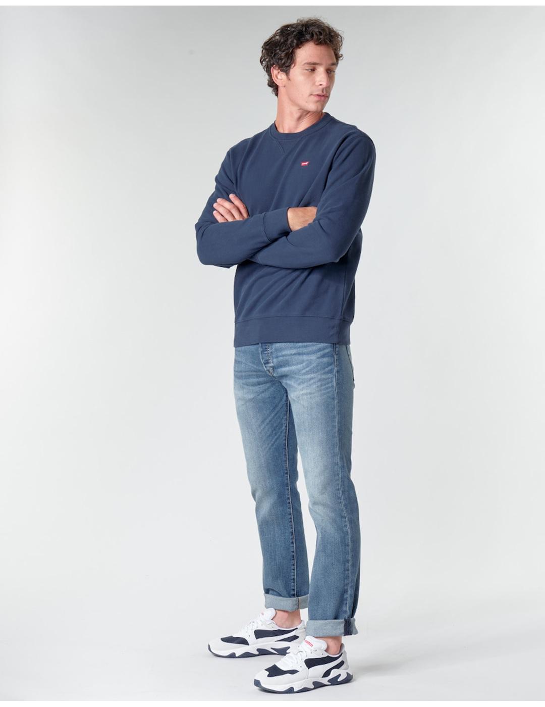 SUDADERA LEVIS NEW ORIGINAL CREW DRESS BLUES AZUL