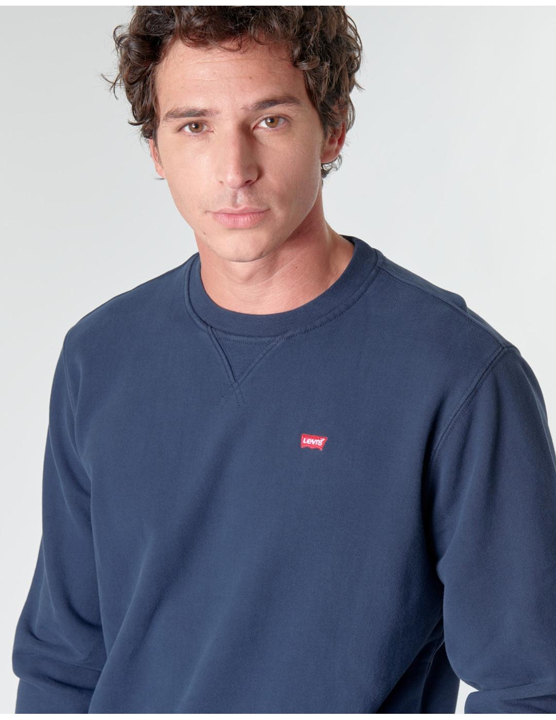 SUDADERA LEVIS NEW ORIGINAL CREW DRESS BLUES AZUL