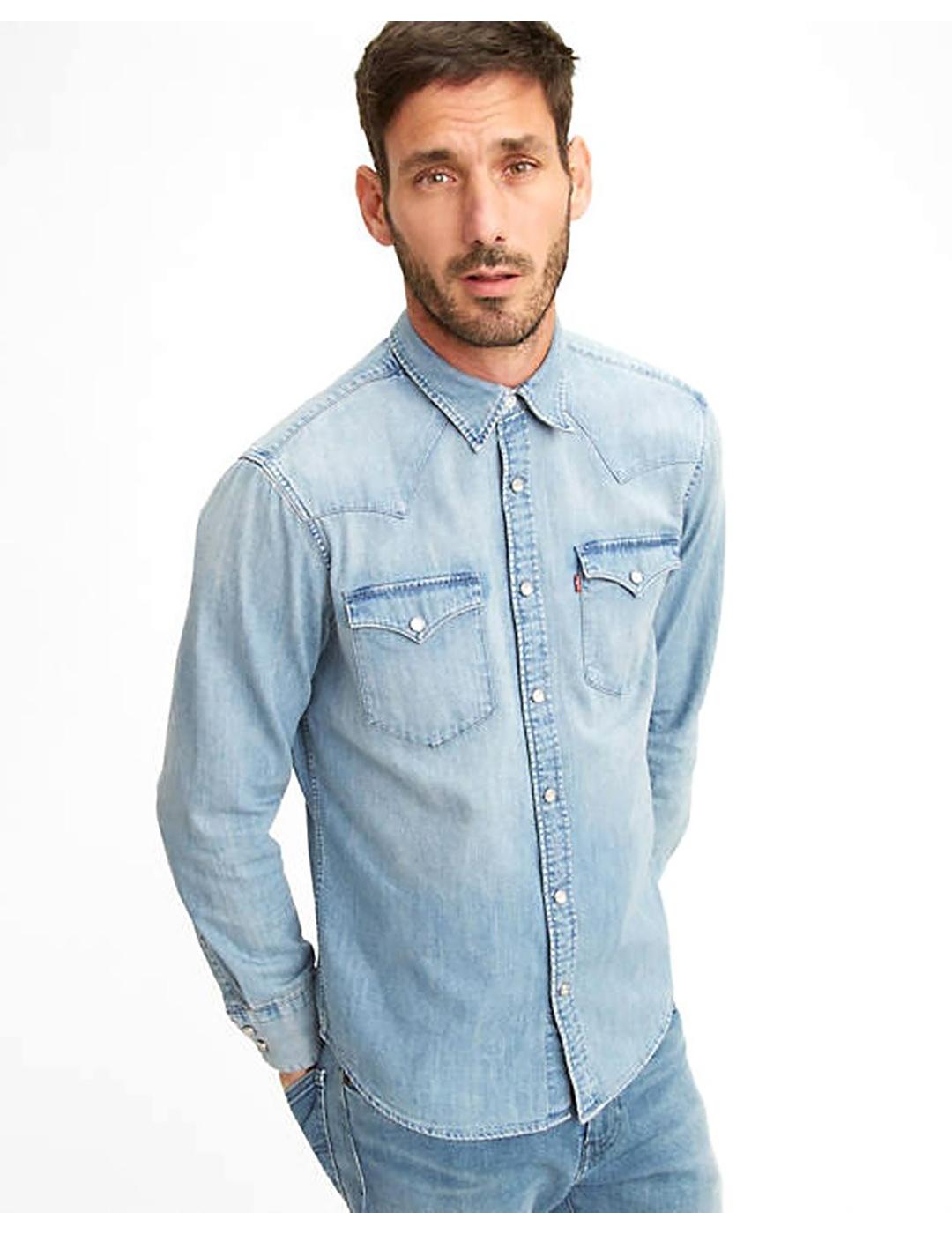 CAMISA LEVIS BARSTOW WESTERN STANDARD RED CAS AZUL