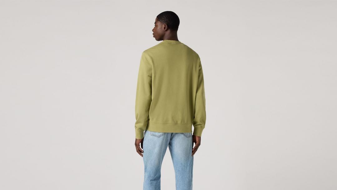 SUDADERA LEVIS NEW ORIGINAL CREW VERDE CLARO