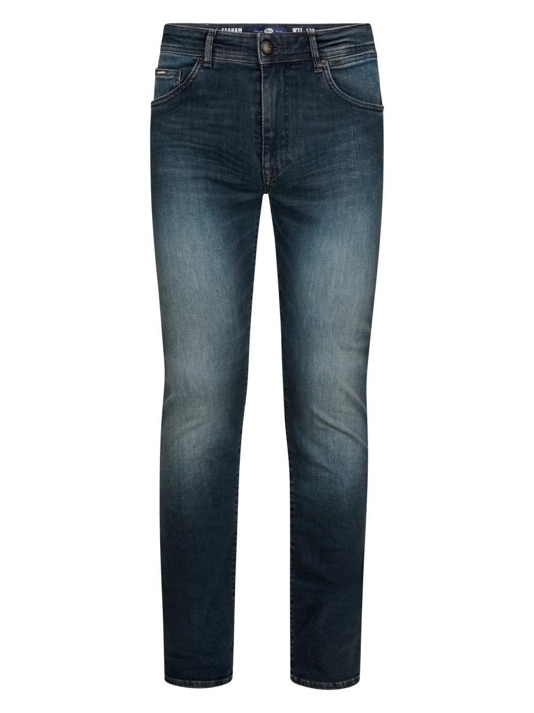 JEANS PETROL SLIM SEAHAM AZUL OSCURO