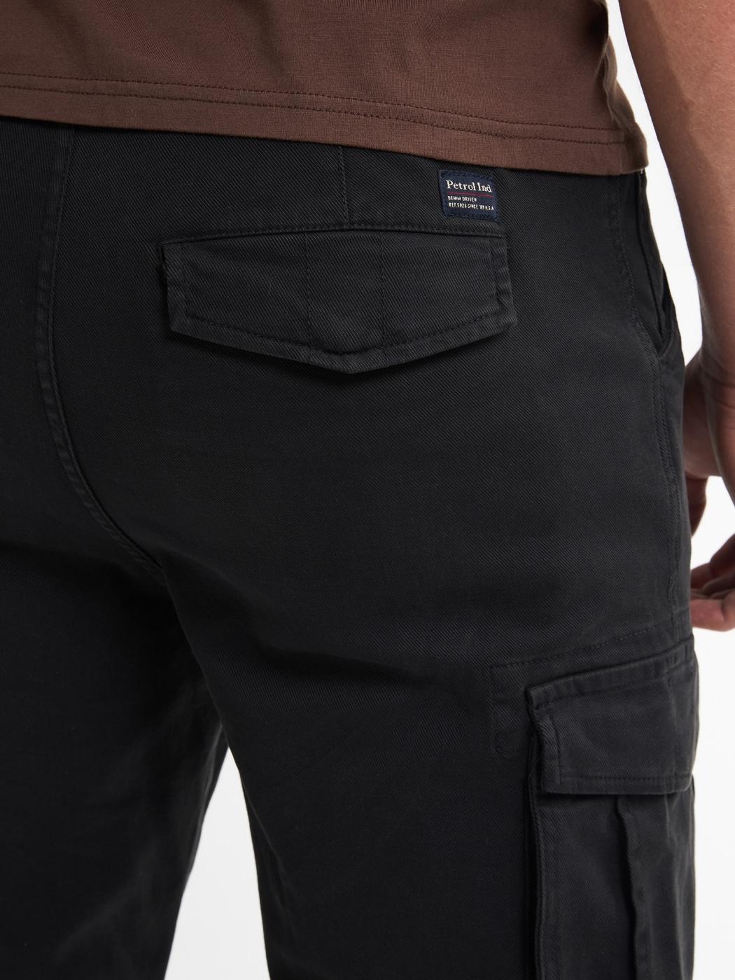 PANTALON PETROL CARGO TAPERED NEGRO