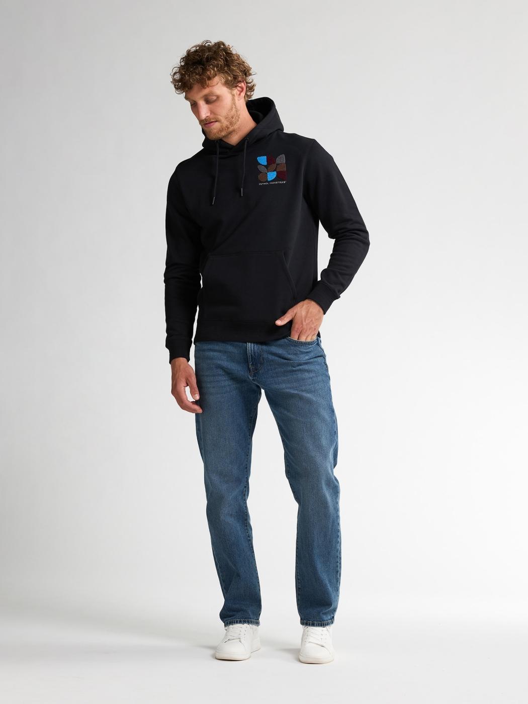 SUDADERA PETROL NEGRO