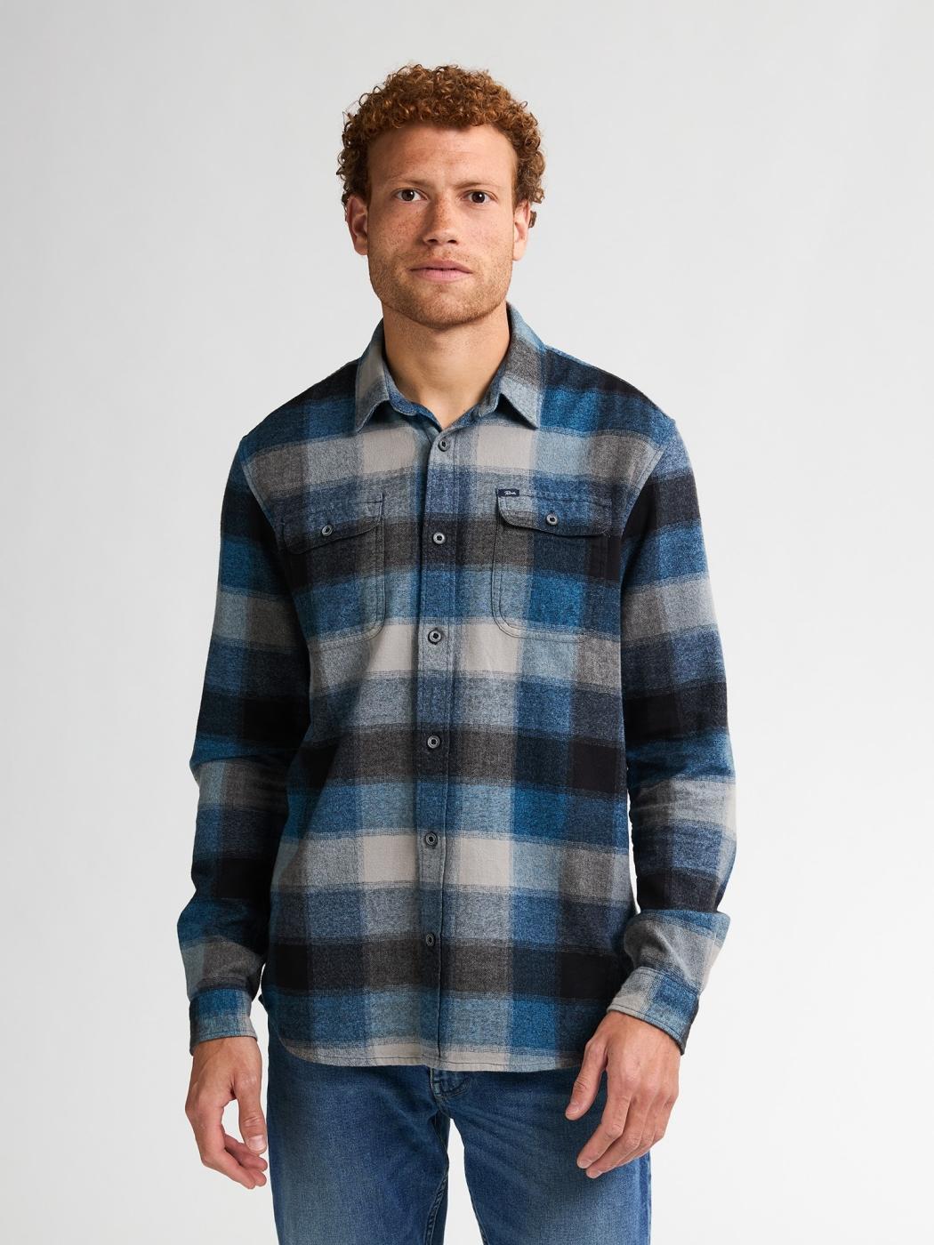 CAMISA PETROL CHECK AZUL