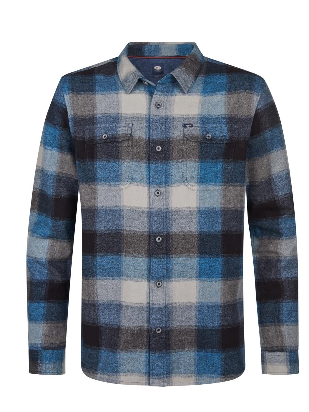 CAMISA PETROL CHECK AZUL