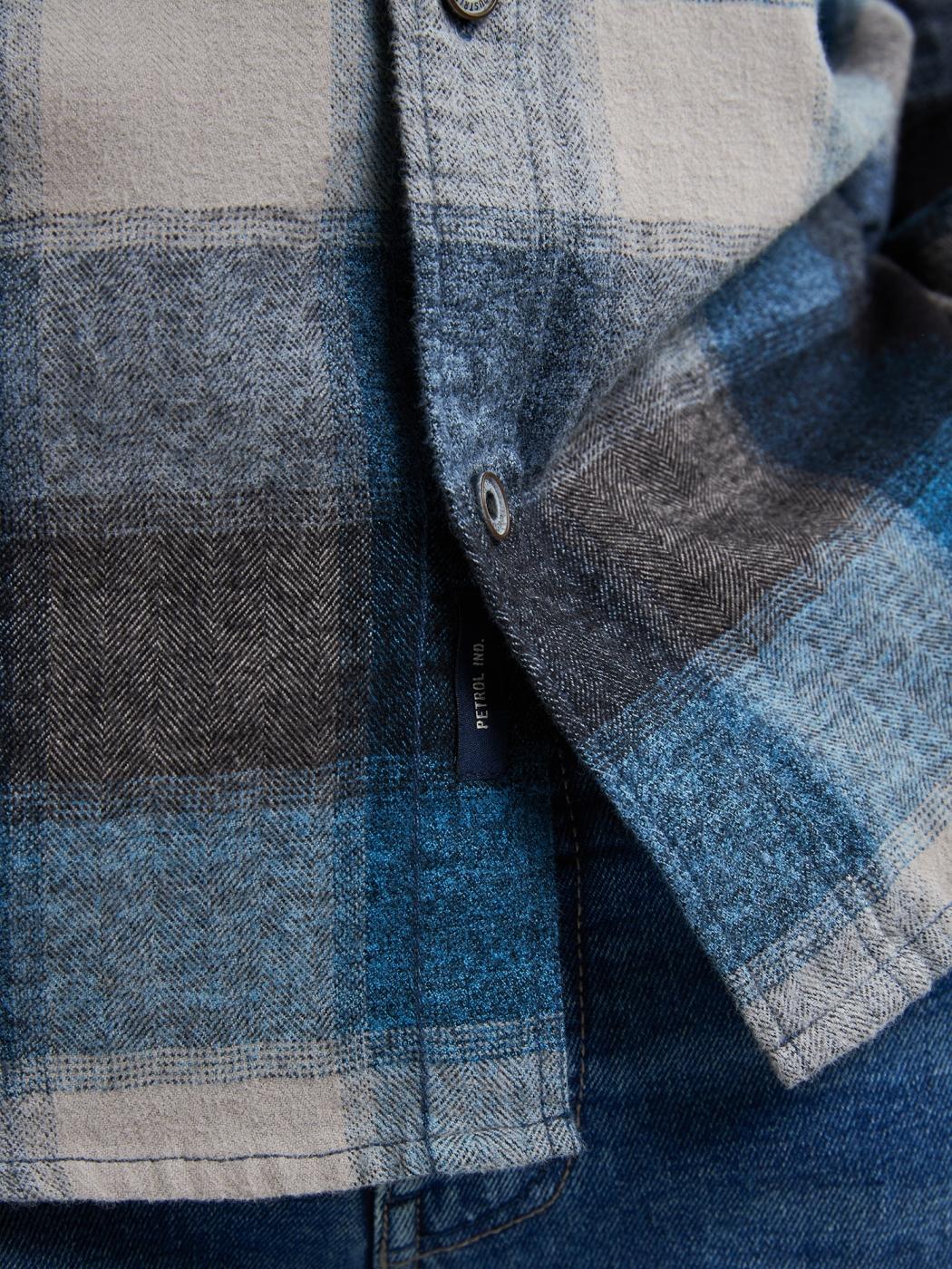 CAMISA PETROL CHECK AZUL