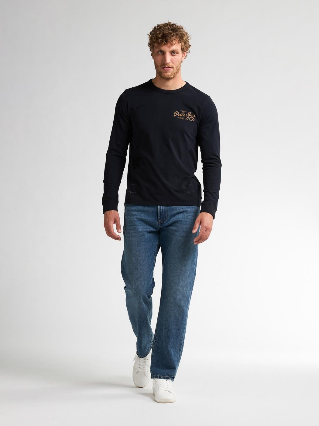 CAMISETA PETROL M/LARGA NEGRO