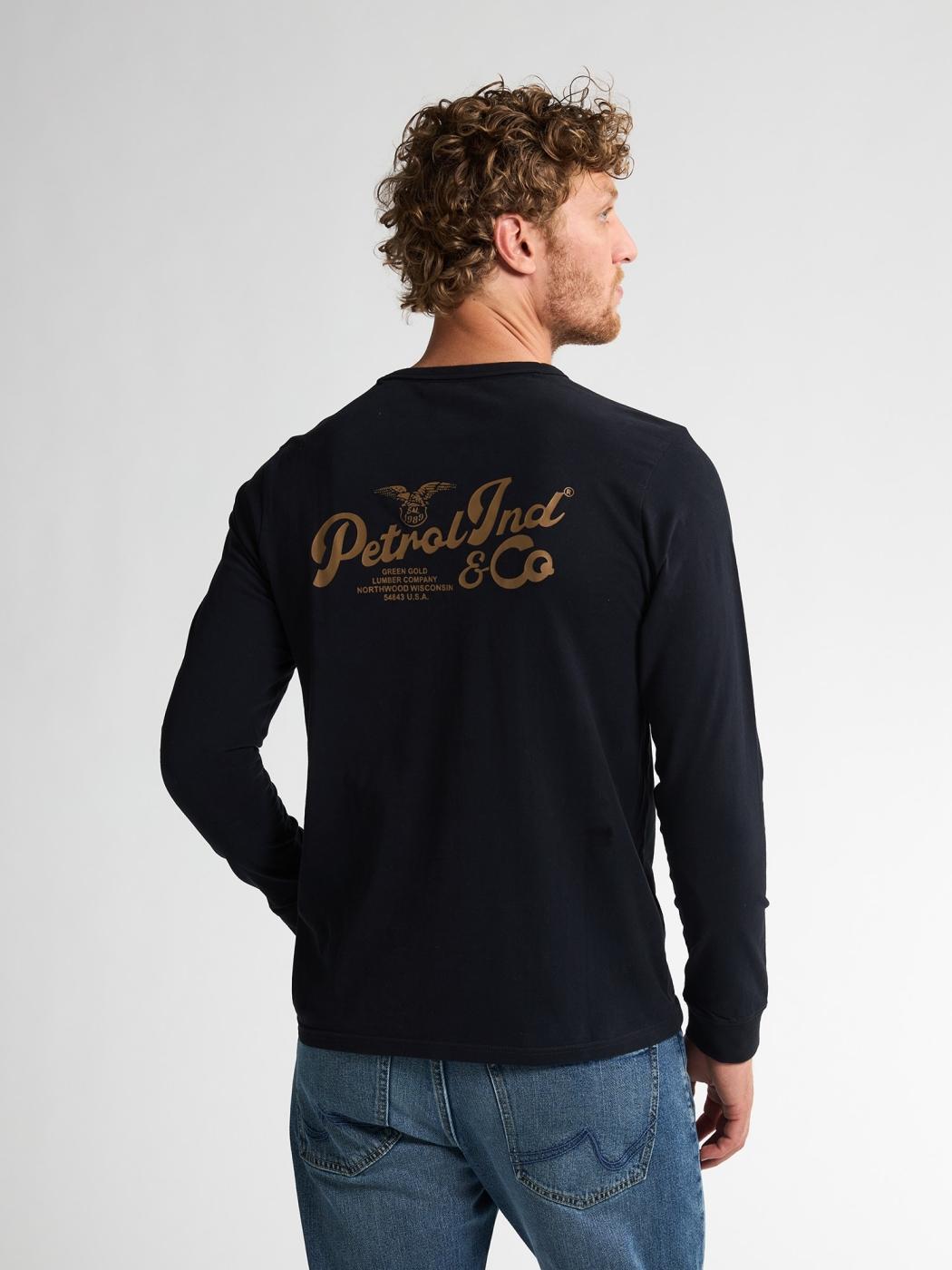 CAMISETA PETROL M/LARGA NEGRO