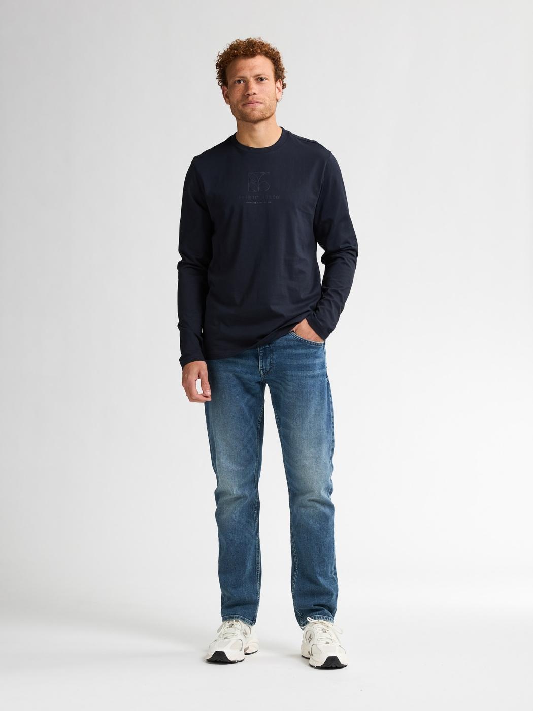 CAMISETA PETROL M/LARGA AZUL OSCURO