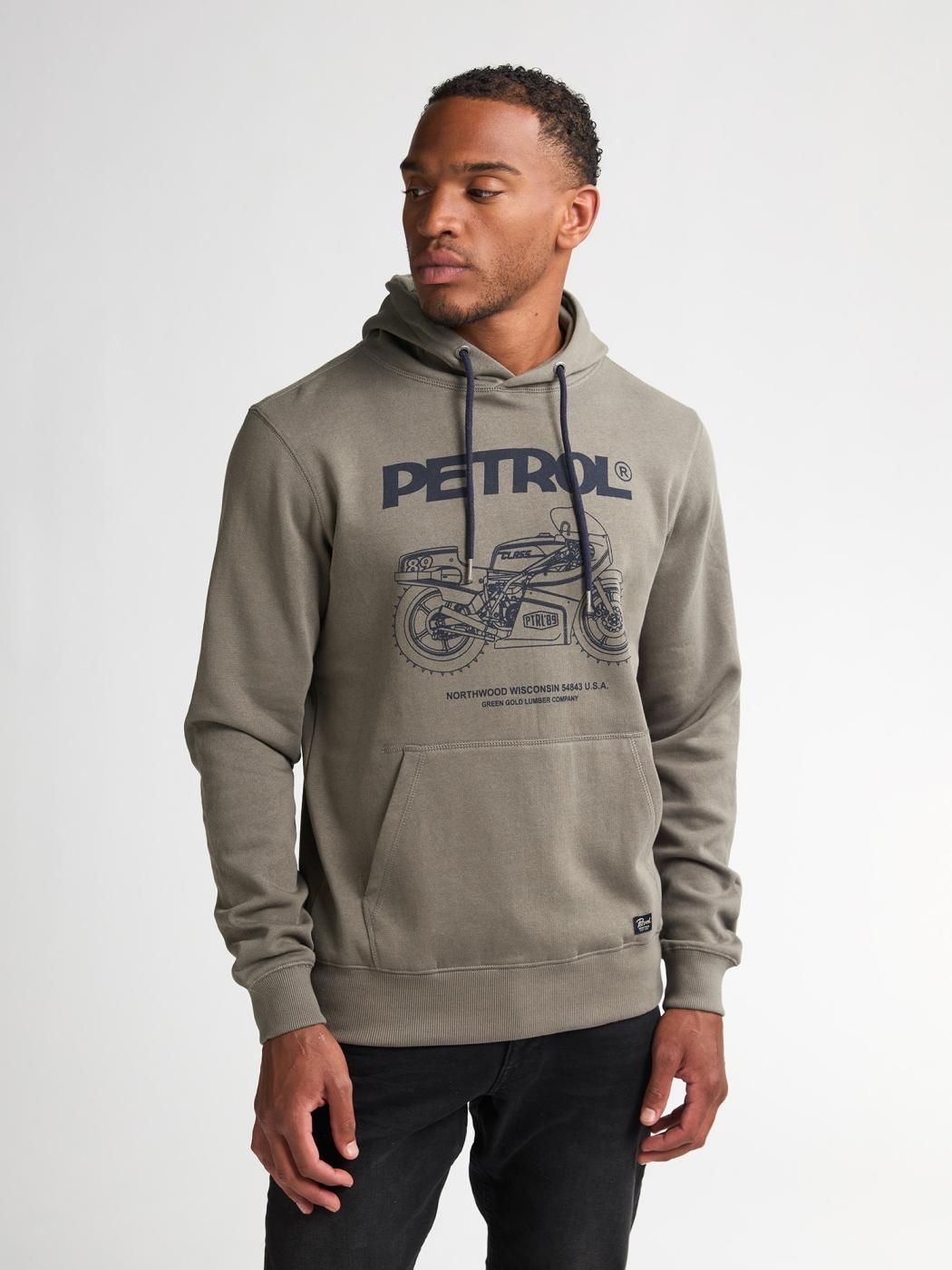 SUDADERA PETROL HOODED VERDE OSCURO