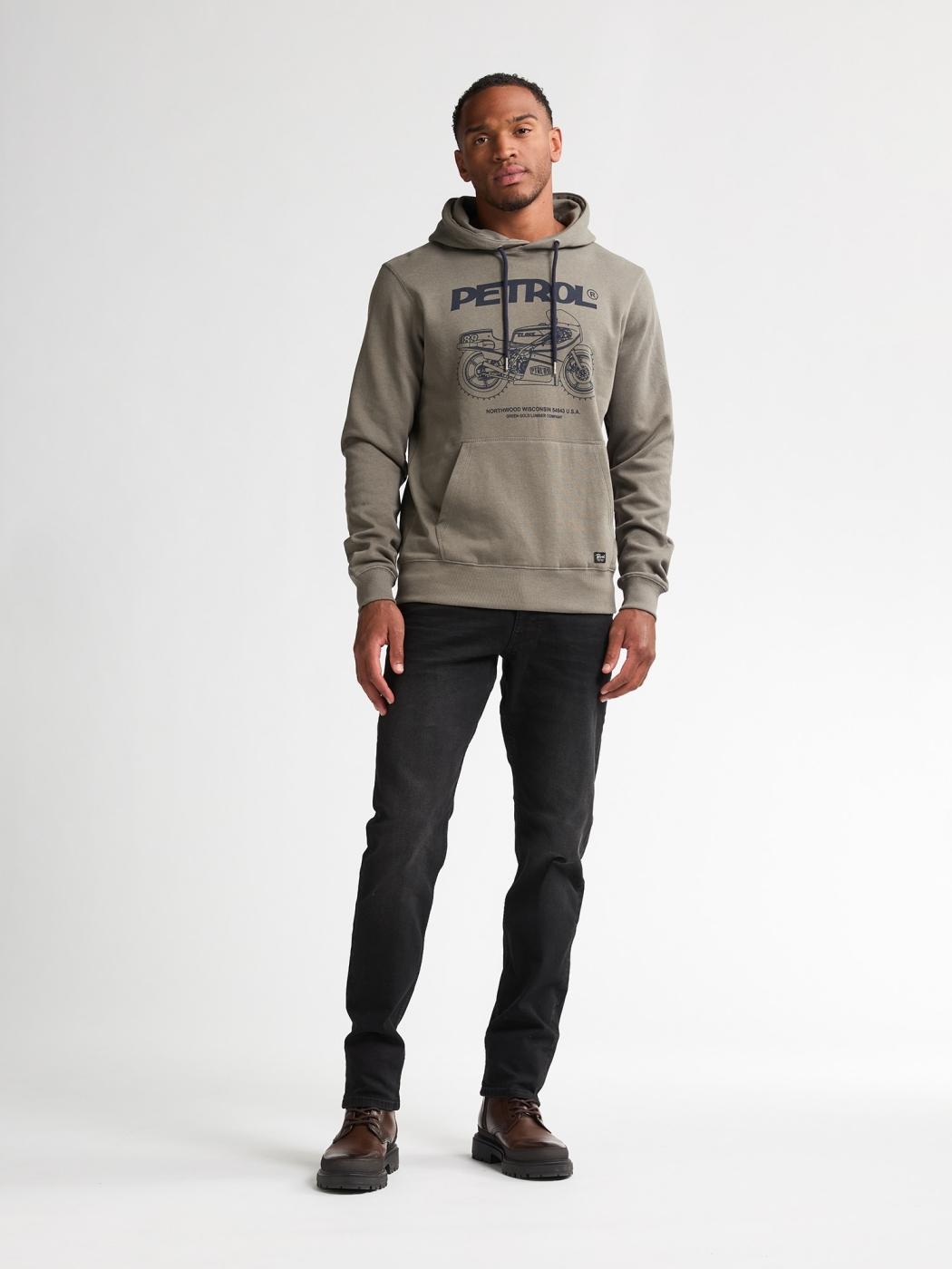 SUDADERA PETROL HOODED VERDE OSCURO