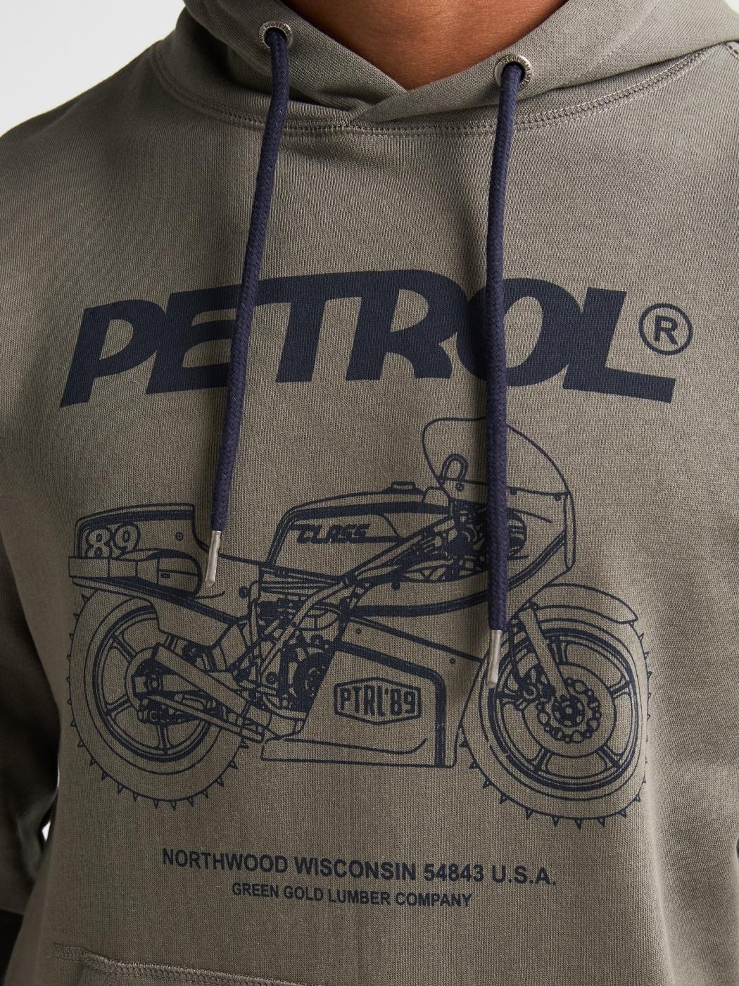 SUDADERA PETROL HOODED VERDE OSCURO