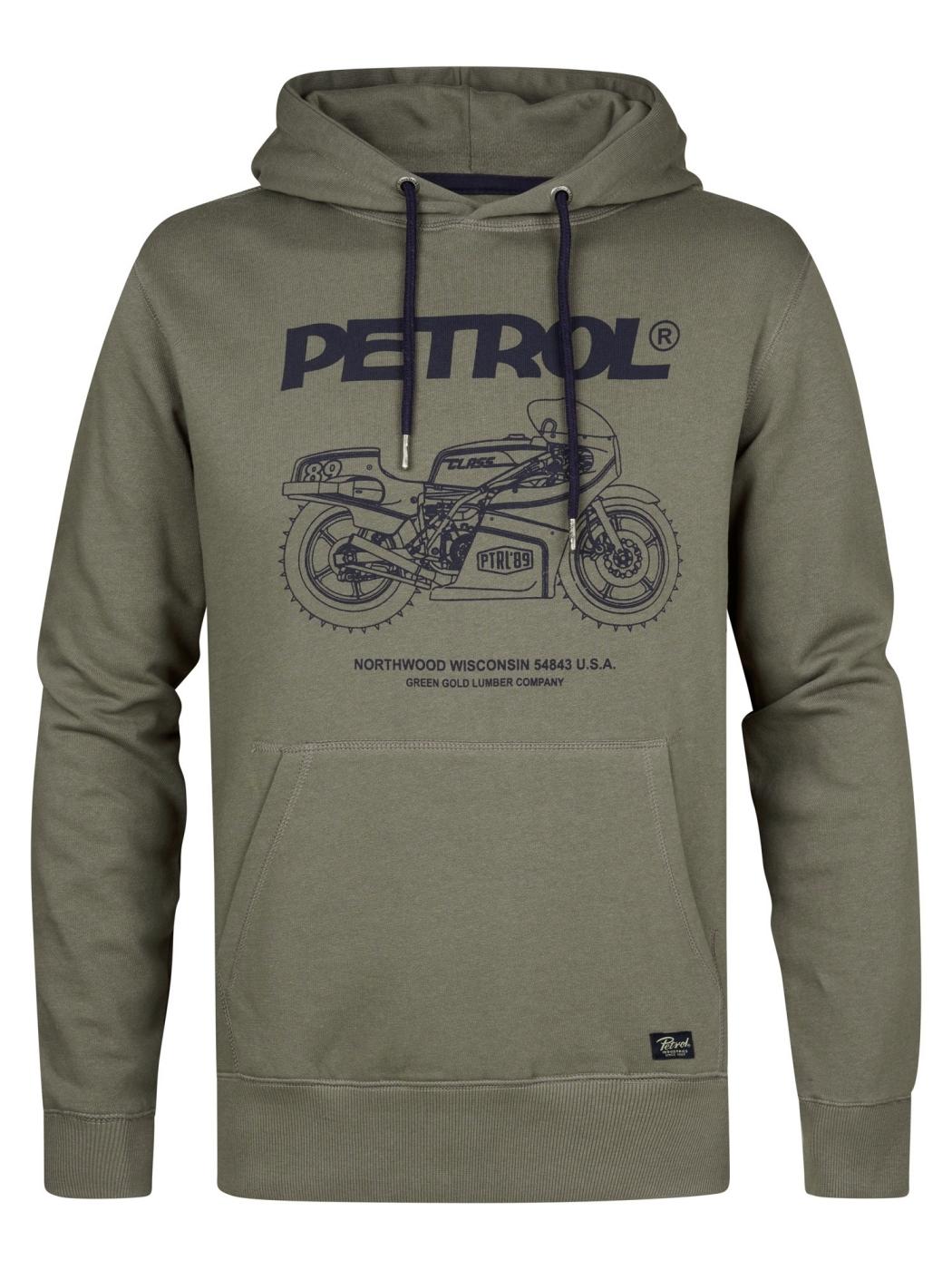 SUDADERA PETROL HOODED VERDE OSCURO