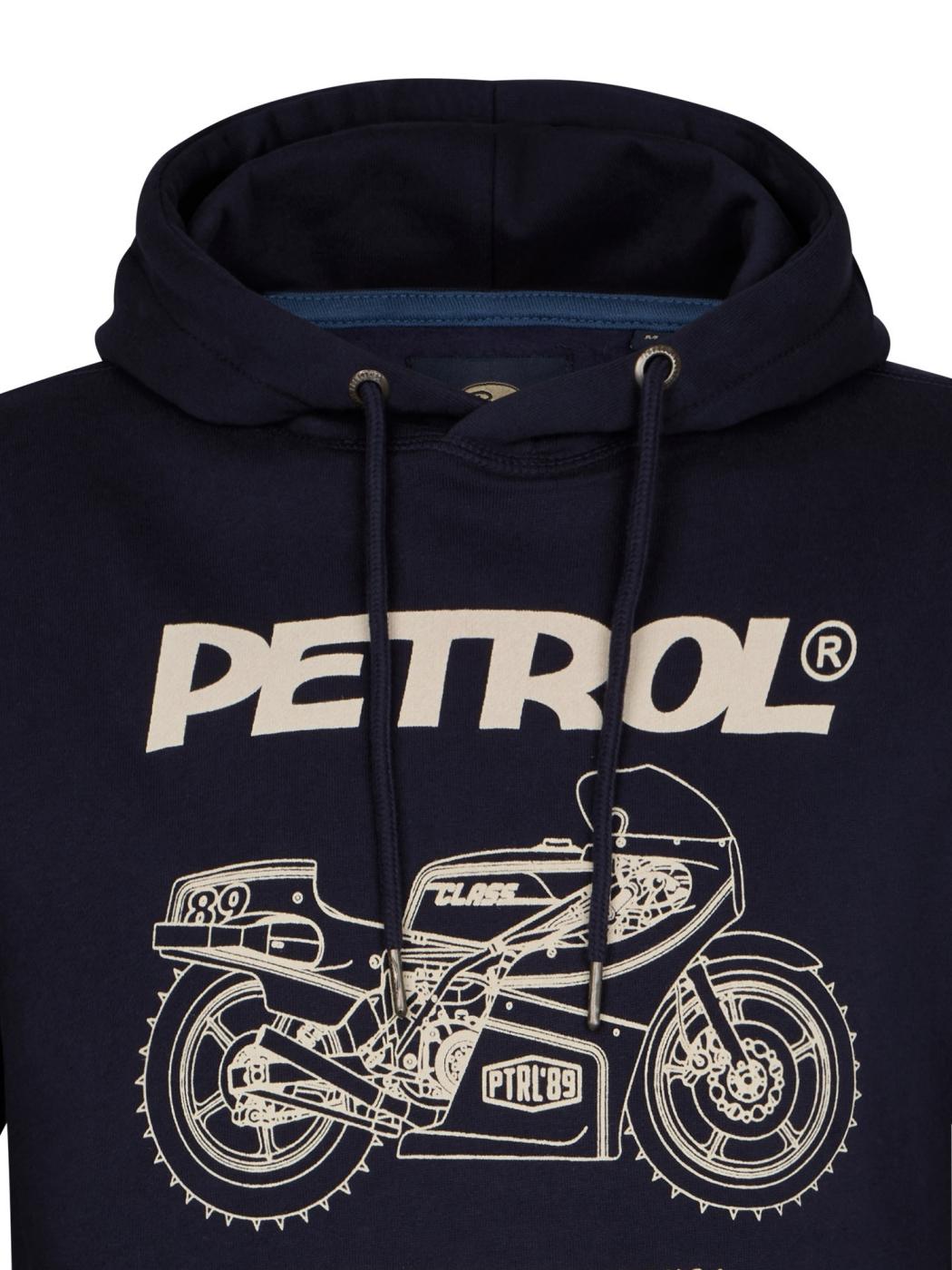 SUDADERA PETROL HOODED AZUL OSCURO