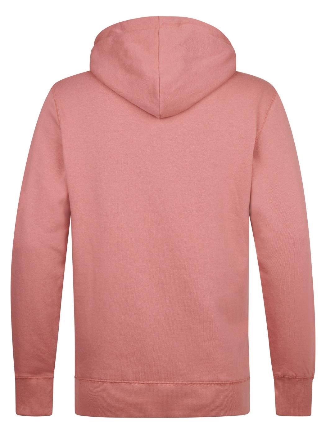 SUDADERA PETROL HOODED ROJO CLARO