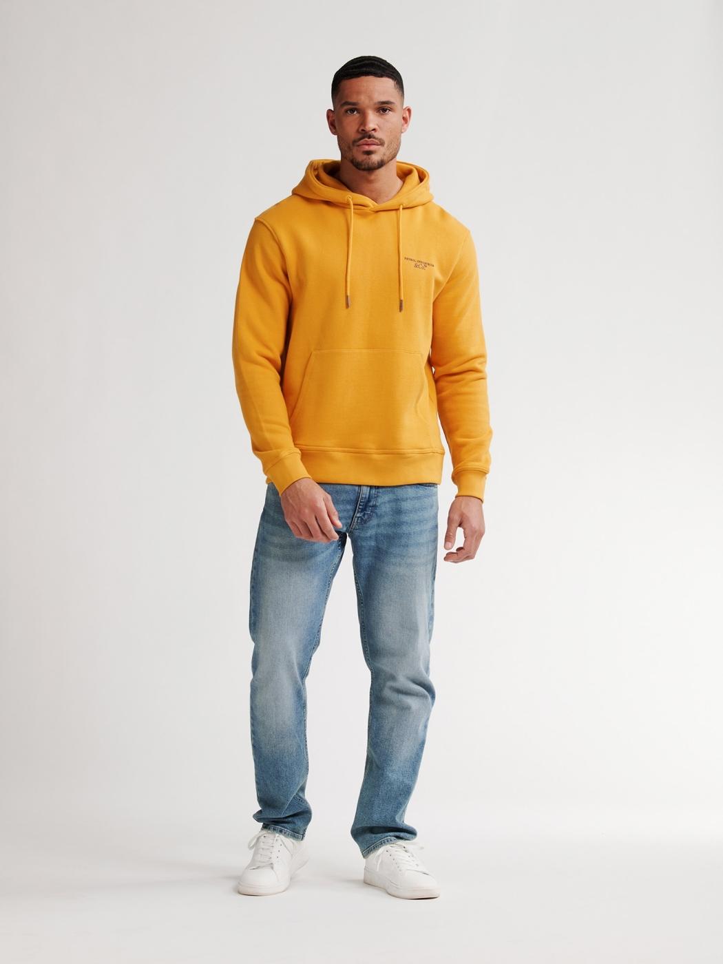 SUDADERA PETROL HOODED AMARILLO