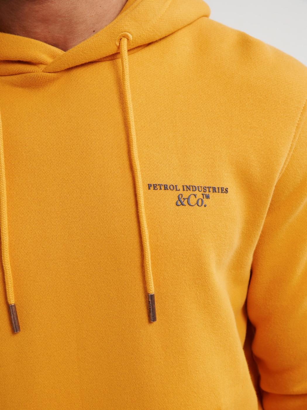 SUDADERA PETROL HOODED AMARILLO