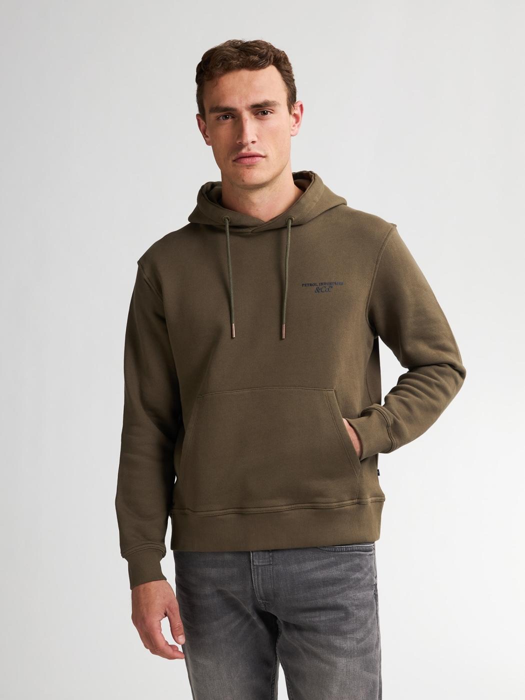 SUDADERA PETROL HOODED VERDE OSCURO