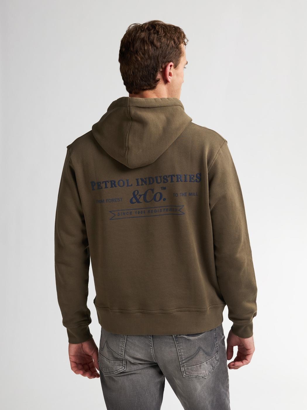 SUDADERA PETROL HOODED VERDE OSCURO