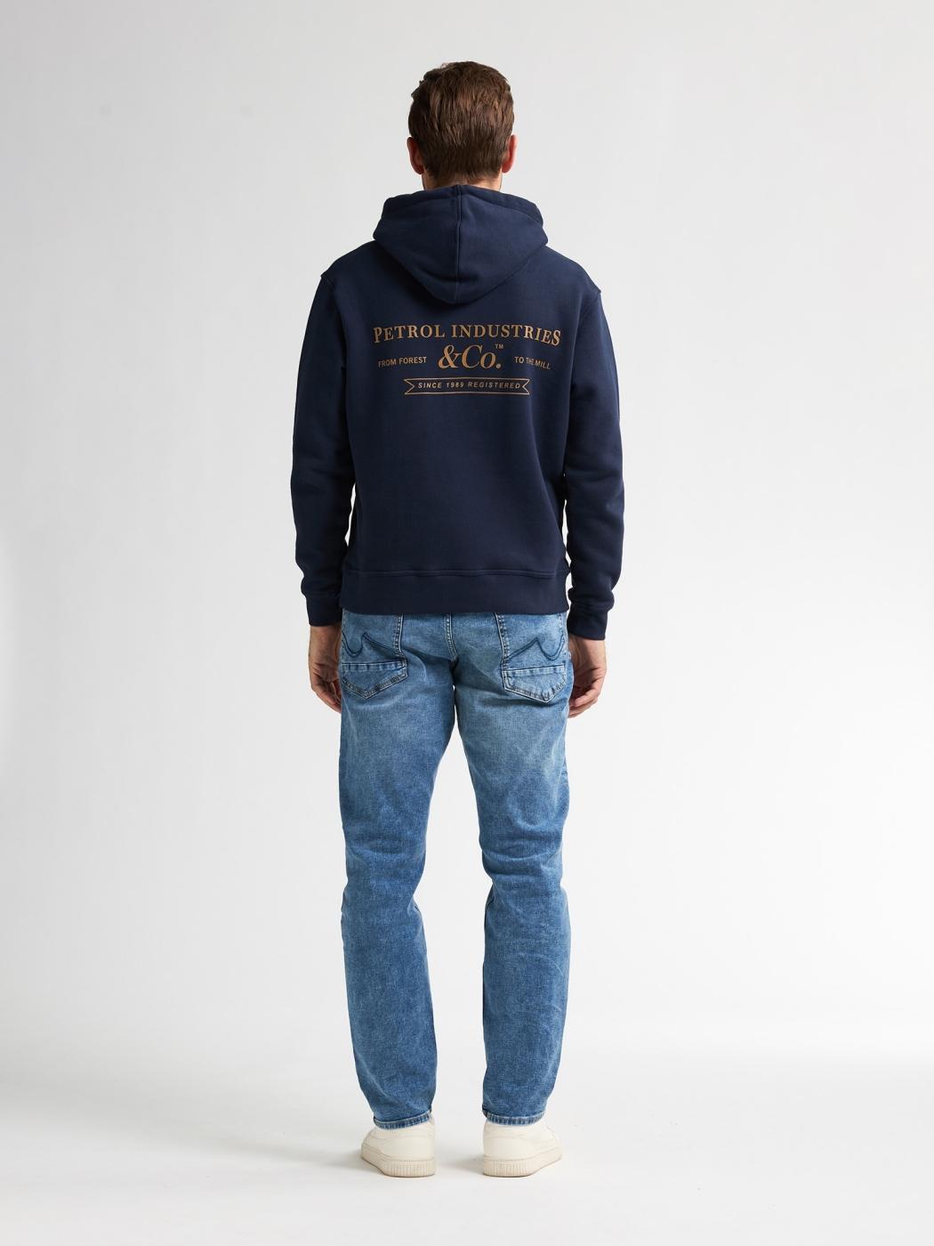 SUDADERA PETROL HOODED AZUL OSCURO