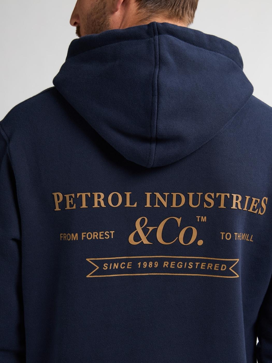 SUDADERA PETROL HOODED AZUL OSCURO